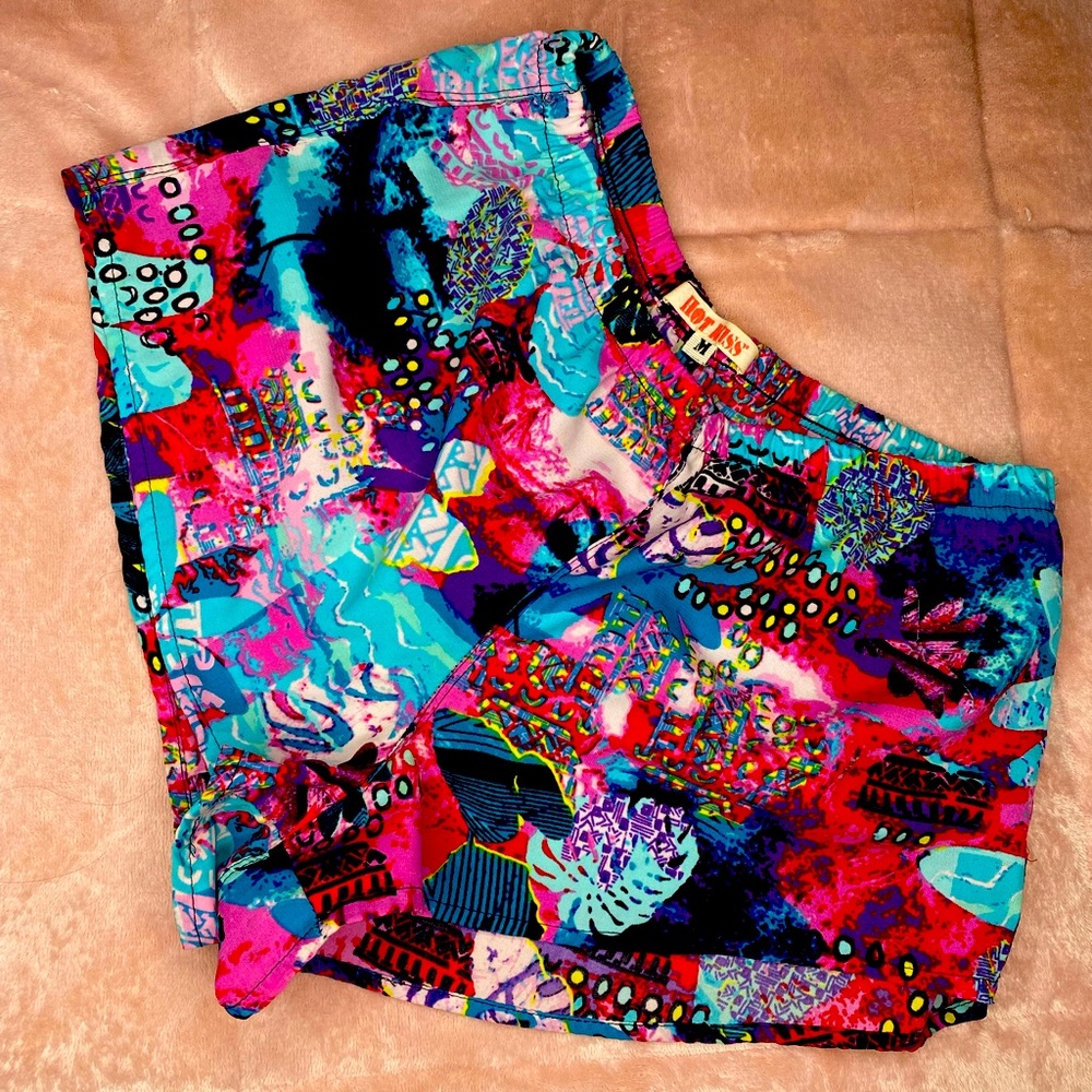 Blue small size shorts silk